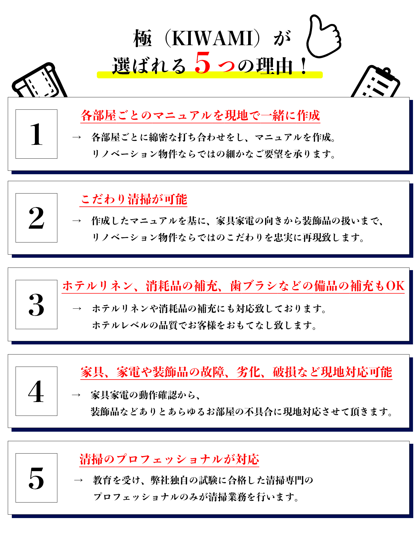 極（KIWAMI）が選ばれる５つの理由